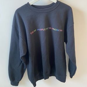Black Sweater with Rainbow letters HarryStyles TreatPeople WithKindnes worn once